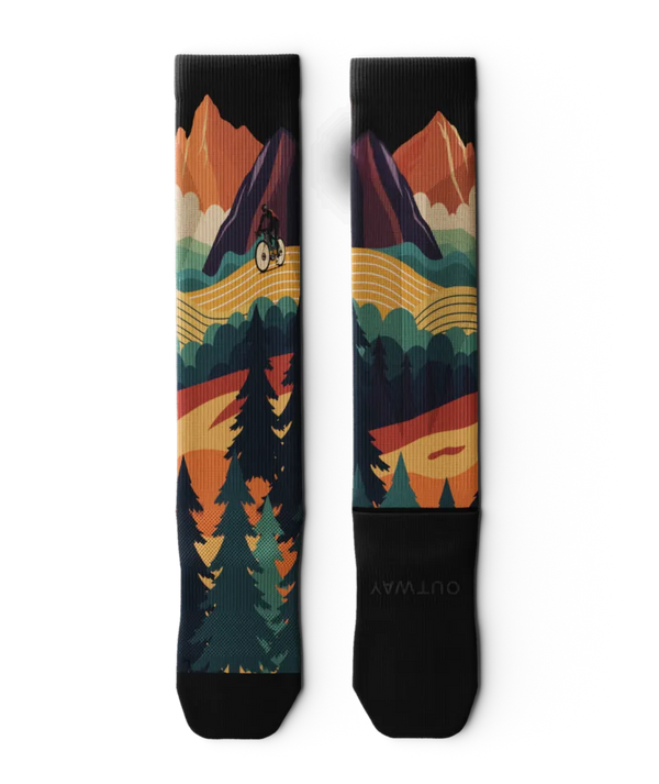Meandering Athletic Knee High Compression Socks