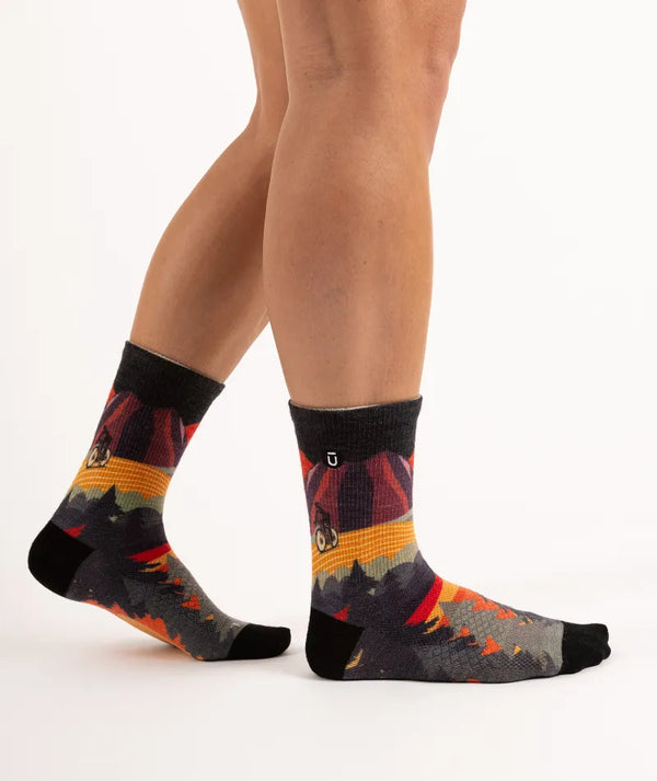 Meandering Merino Wool Lite Crew Socks