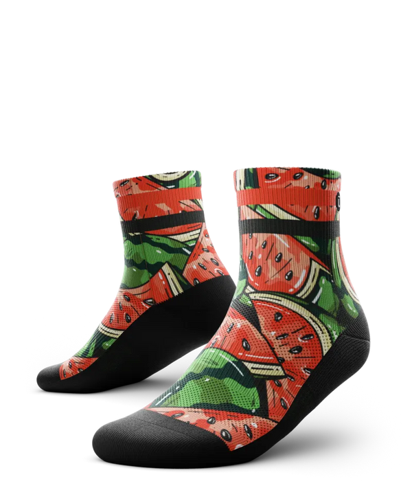 Melon Crush Athletic Quarter Socks
