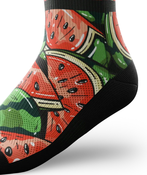 Melon Crush Athletic Quarter Socks