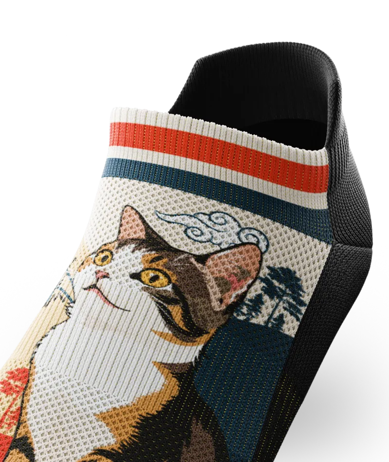 Meow Athletic Ankle Socks