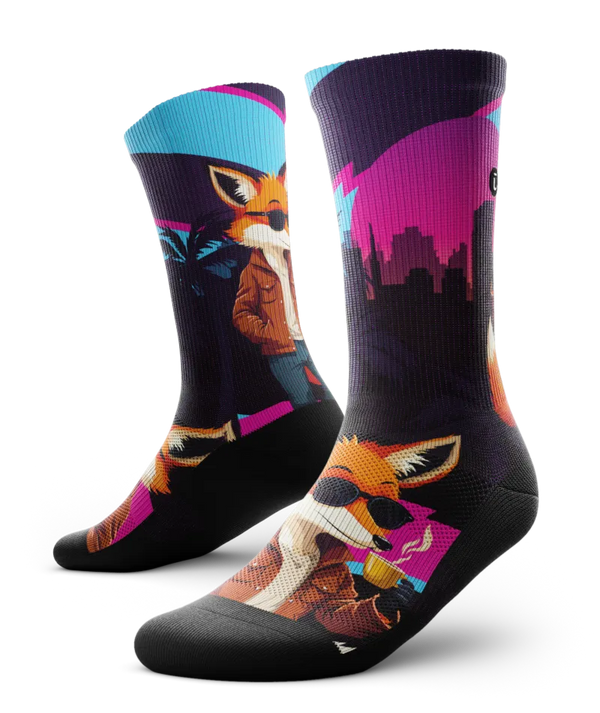 Midnight Fox Athletic Crew Socks