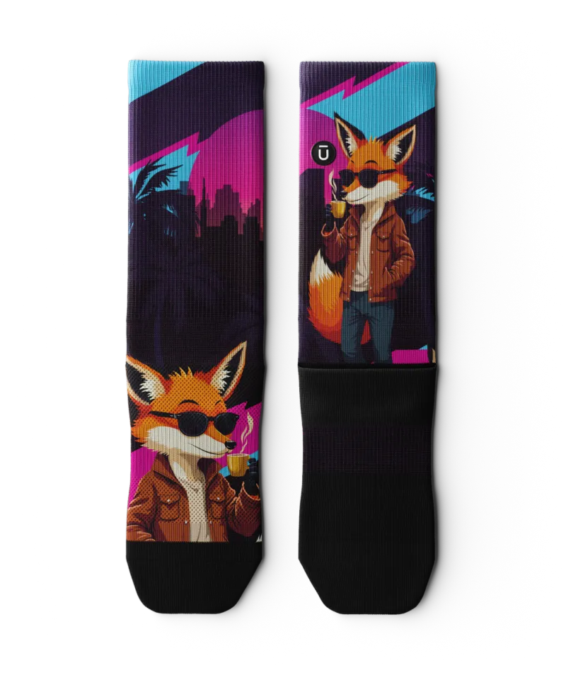 Midnight Fox Athletic Crew Socks