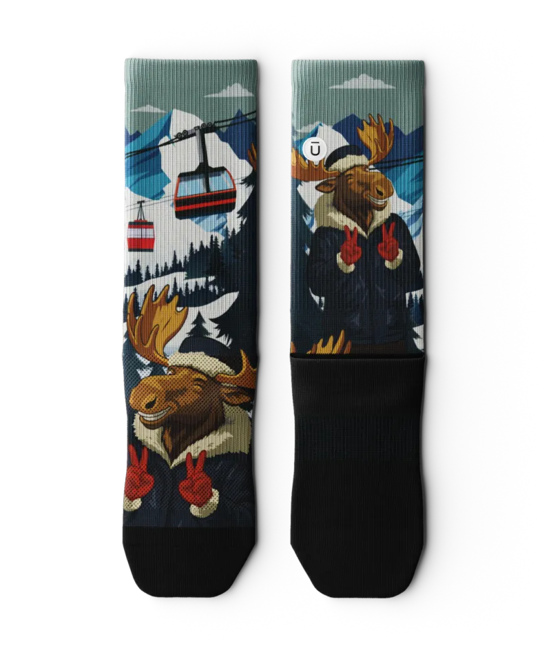 Moose On The Loose Athletic Crew Socks