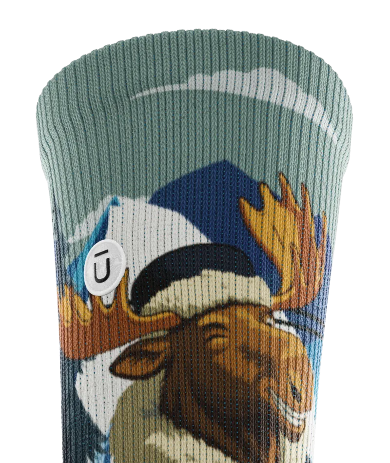 Moose On The Loose Athletic Crew Socks