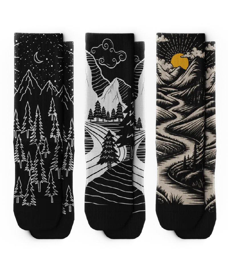 Nocturne Athletic Crew Socks 3-Pack