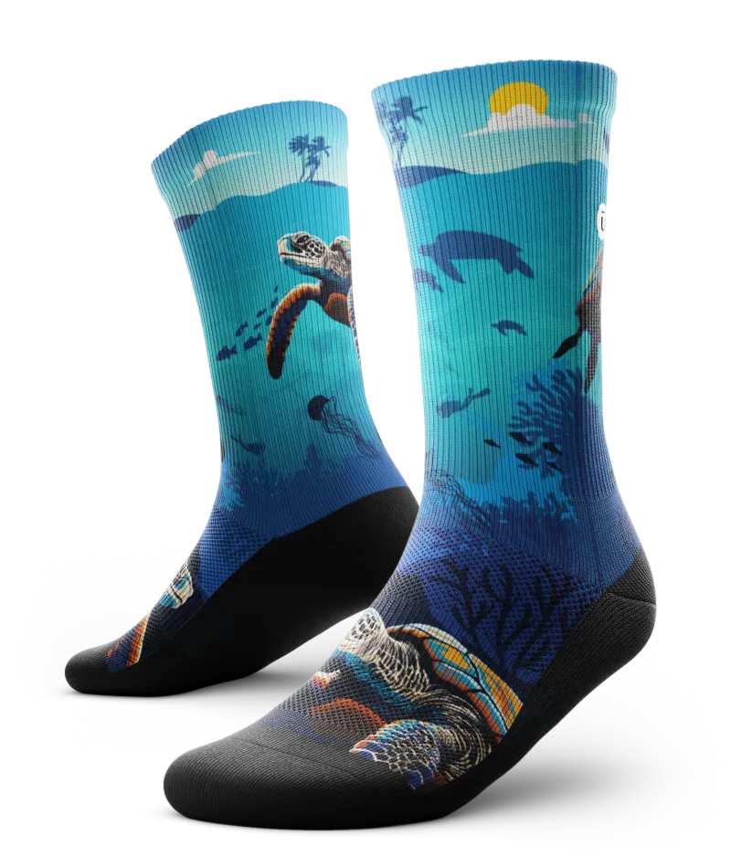 Oceanic Sanctuary Athletic Crew Socks
