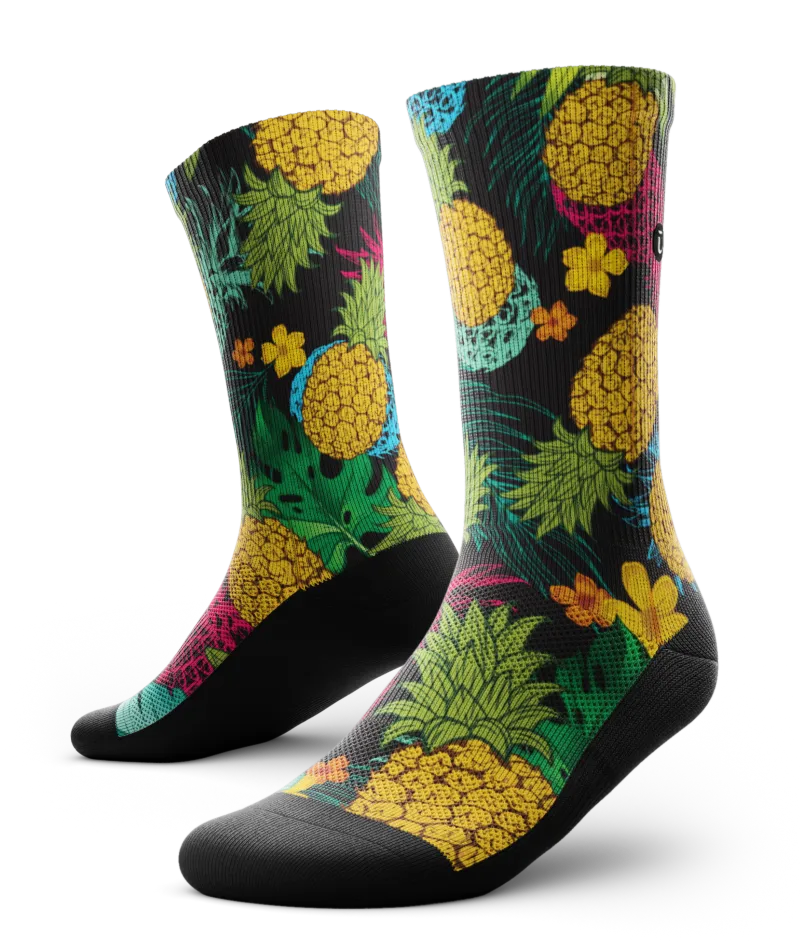 Pineapple Punch Athletic Crew Socks