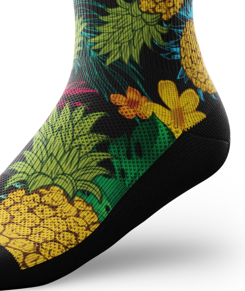 Pineapple Punch Athletic Crew Socks
