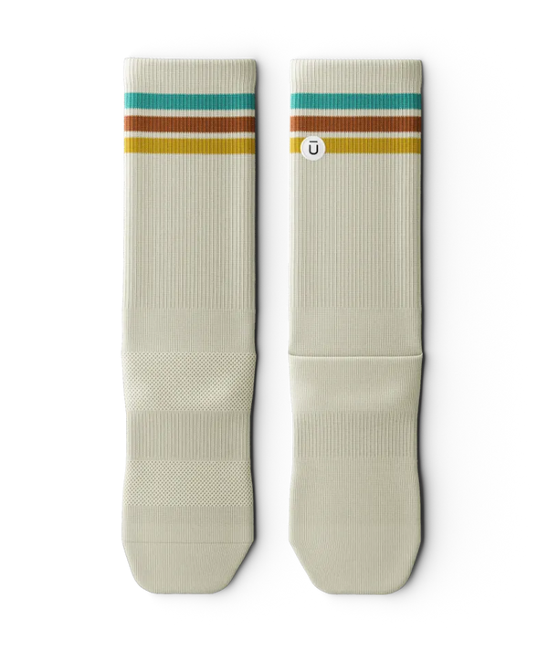 Retro Off White Athletic Crew Socks