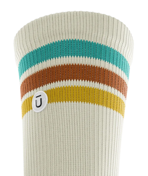 Retro Off White Athletic Crew Socks