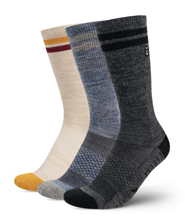 Roam Merino Wool Lite Crew Socks 3-Pack