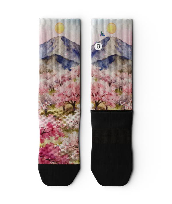 Sakura Sunrise Athletic Crew Socks 3-Pack