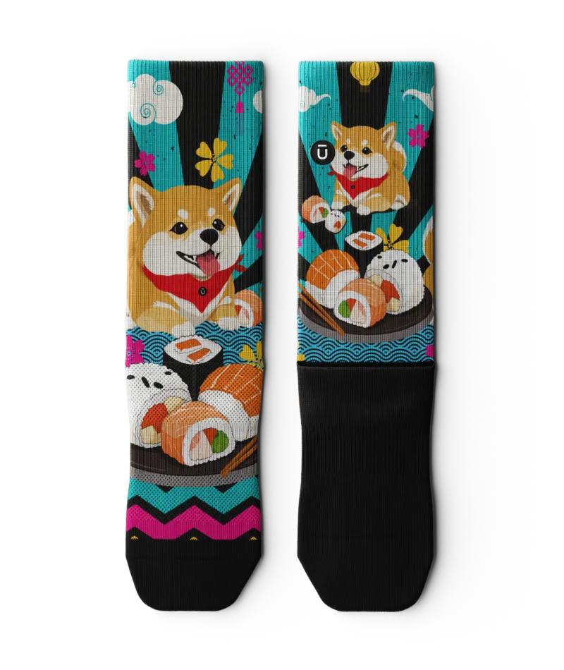 Shiba Roll Athletic Crew Socks