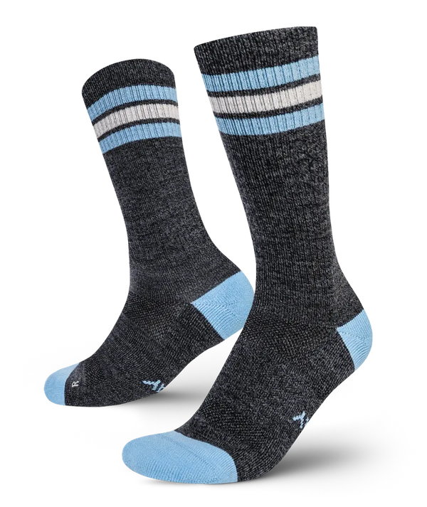 Slate Merino Wool Midweight Crew Socks