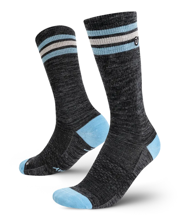 Slate Merino Wool Lite Crew Socks