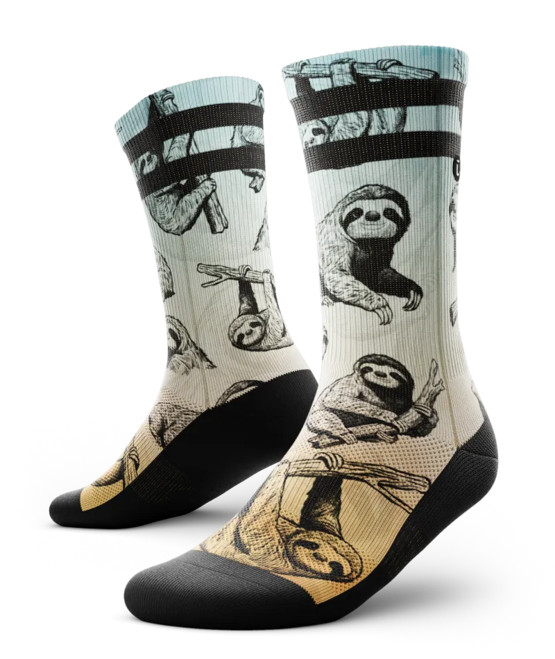 Slothed Athletic Crew Socks