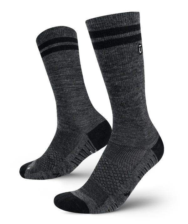 Smoke Merino Wool Lite Crew Socks