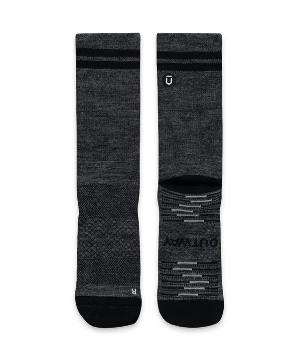 Smoke Merino Wool Lite Crew Socks