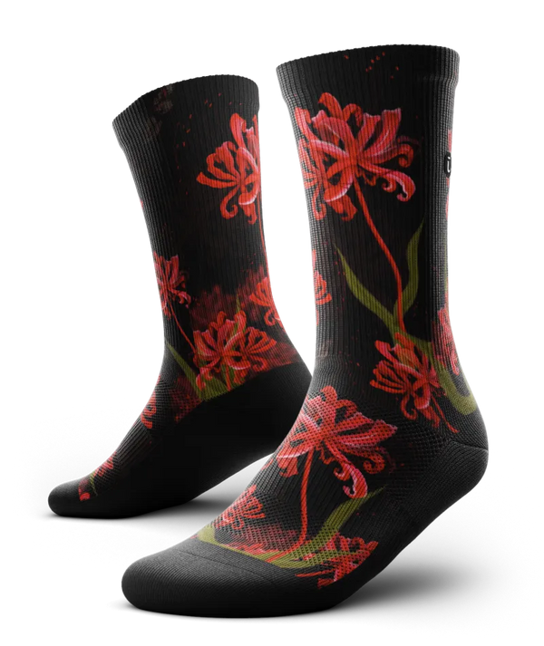 Spider Lily Athletic Crew Socks