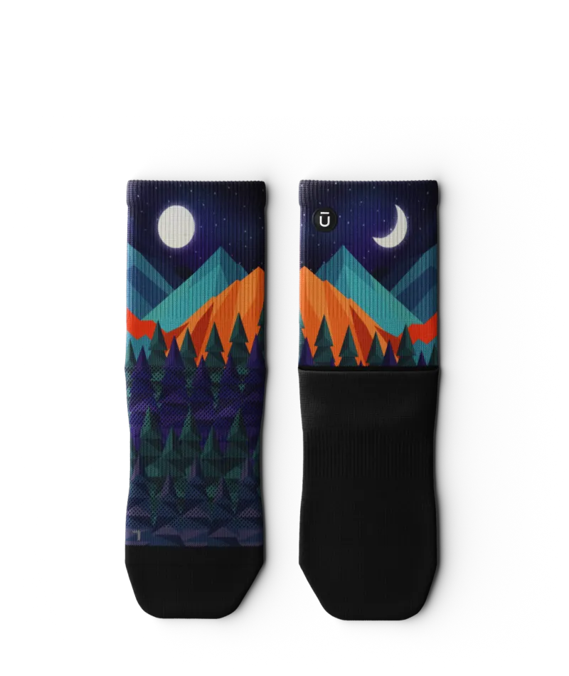 Starry Night Athletic Quarter Socks