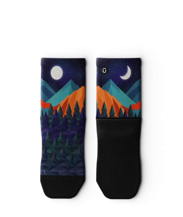 Starry Night Athletic Quarter Socks