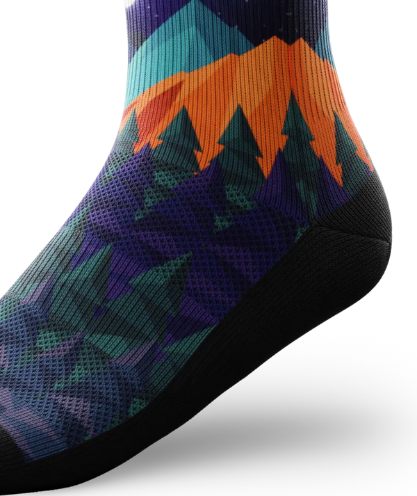 Starry Night Athletic Quarter Socks