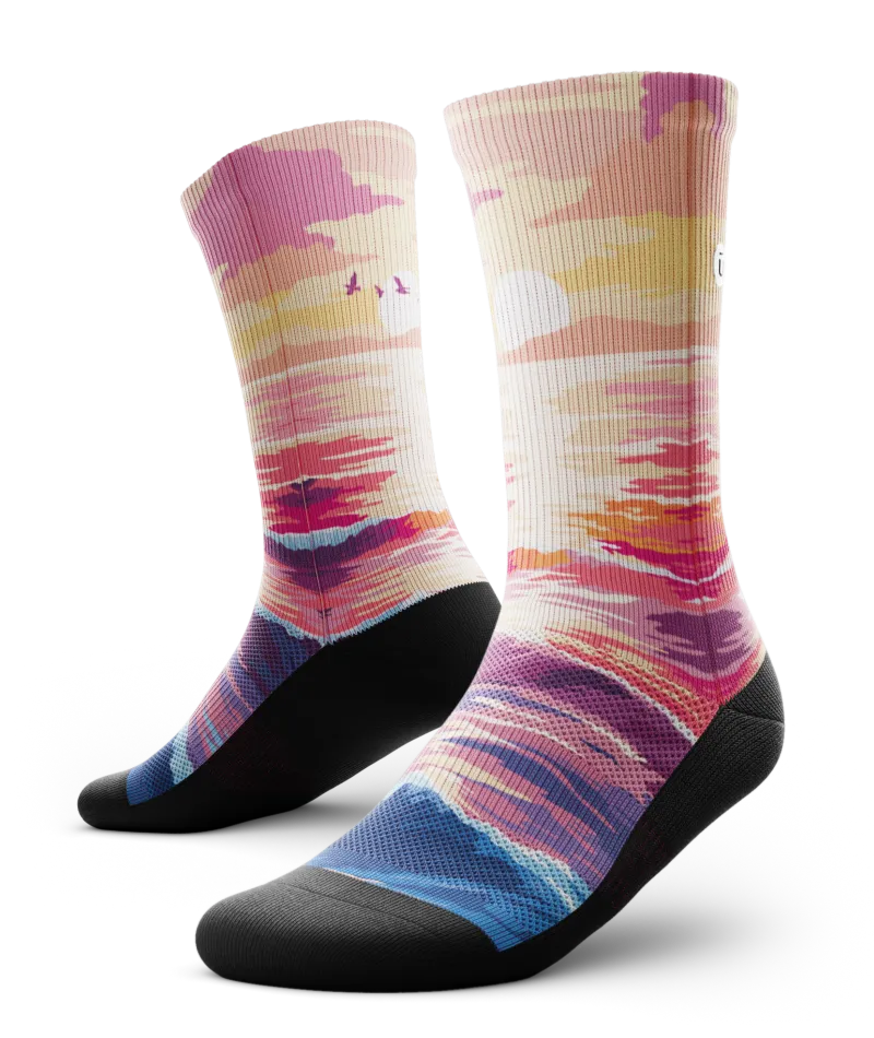 Sunkissed Waves Athletic Crew Socks