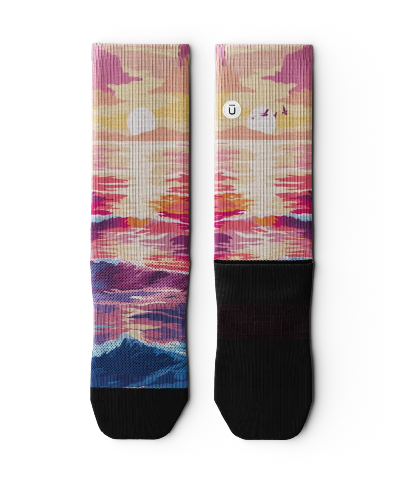 Sakura Sunrise Athletic Crew Socks 3-Pack