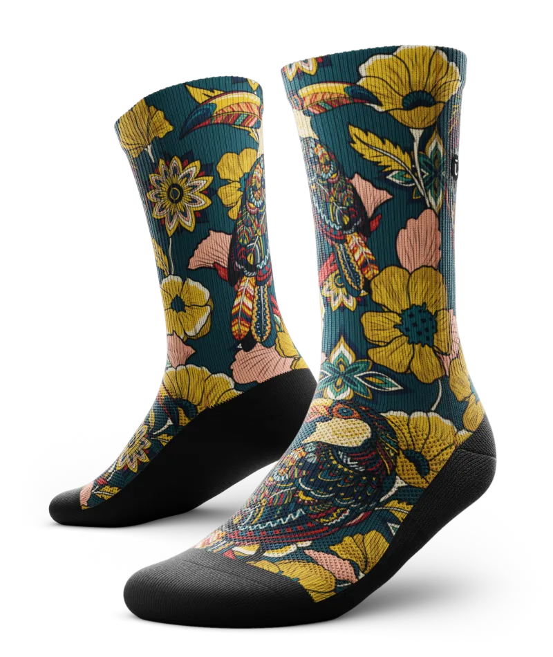 Toucan Tango Athletic Crew Socks