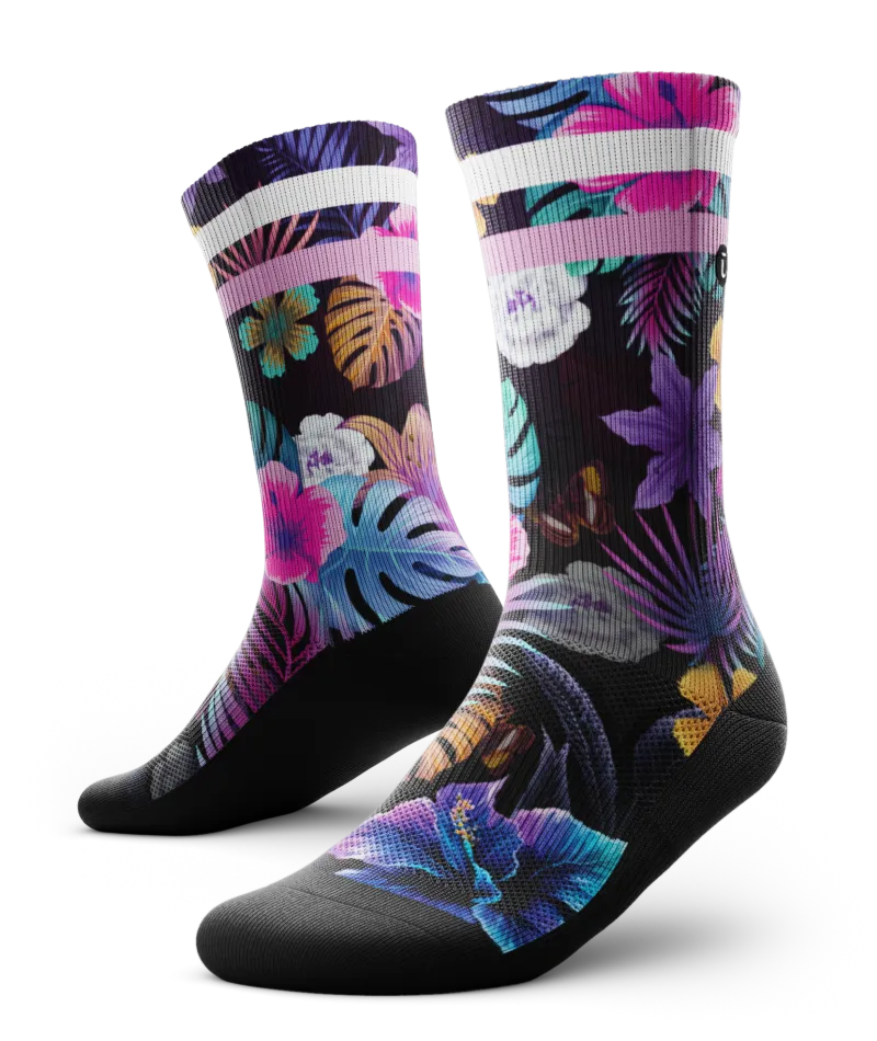 Tropic Flare Athletic Crew Socks