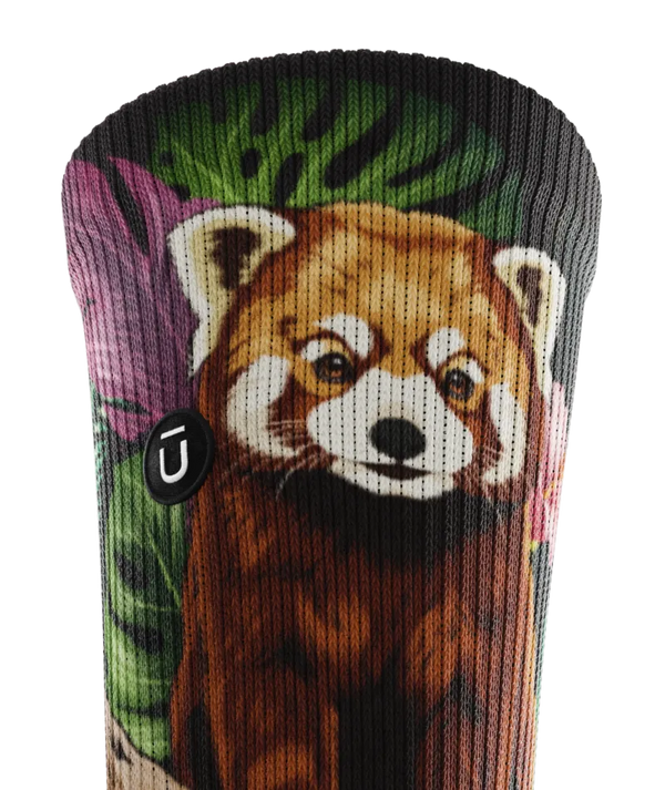 Tropical Panda Athletic Crew Socks