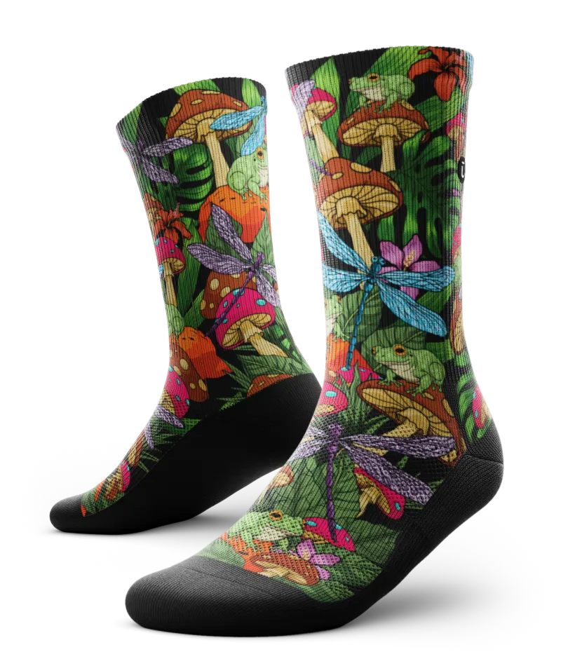 Unfrog-ettable Forest Athletic Crew Socks