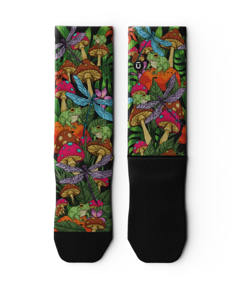 Unfrog-ettable Forest Athletic Crew Socks