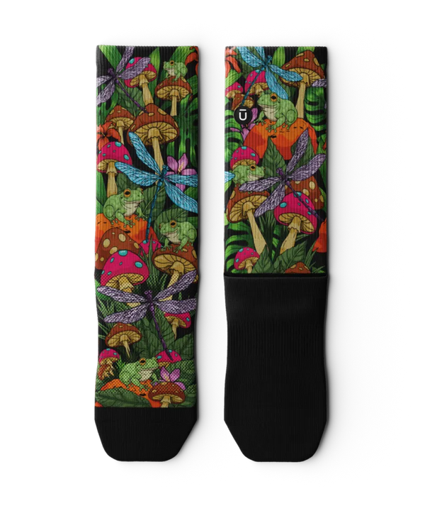 Unfrog-ettable Forest Athletic Crew Socks