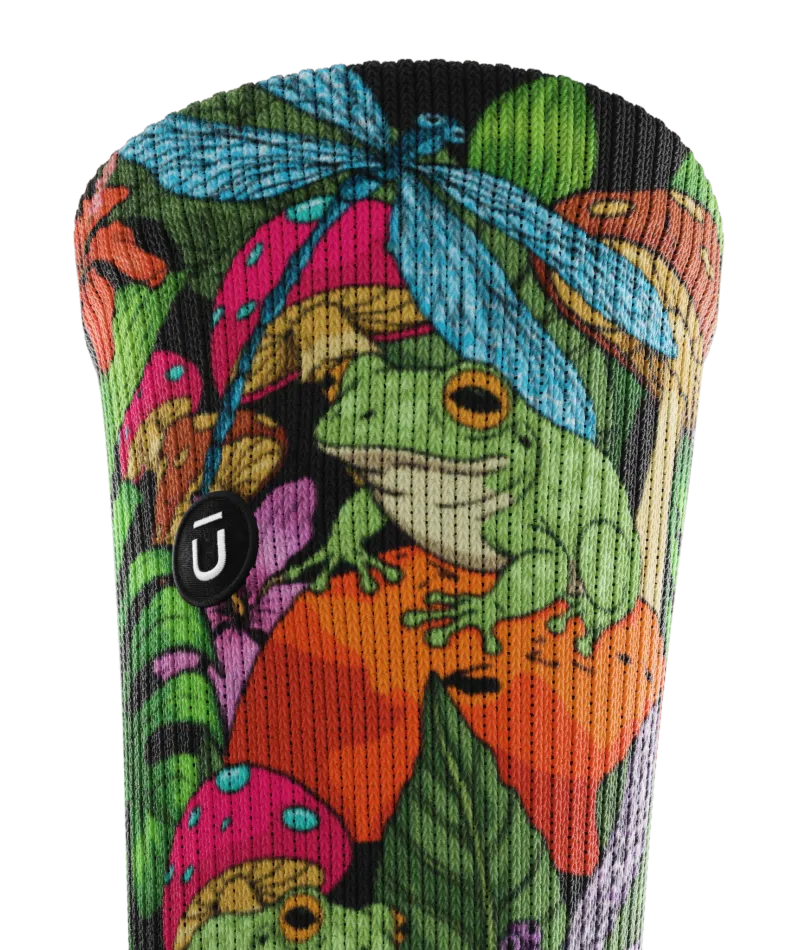 Unfrog-ettable Forest Athletic Crew Socks