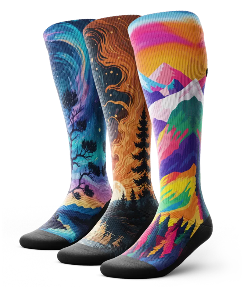 Vista Athletic Knee High Compression Socks 3-Pack