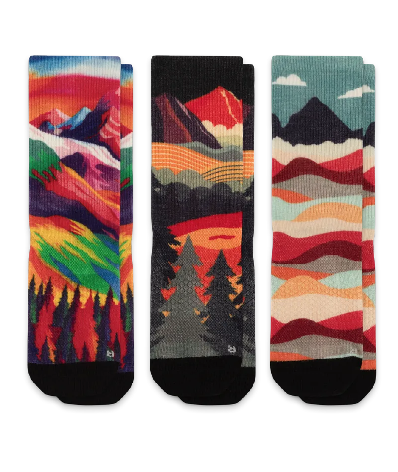 Vista Merino Wool Lite Crew Socks 3-Pack