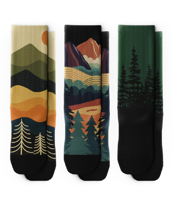 Wander Woods Athletic Crew Socks 3-Pack
