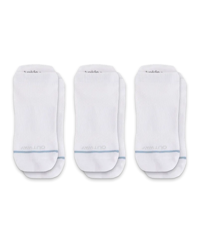 Flagship White Supima Cotton Ankle Socks 3-Pack