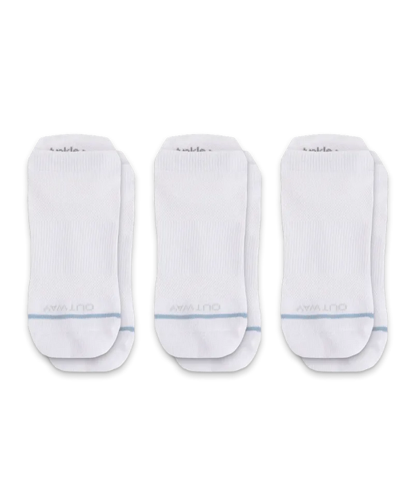 Flagship White Supima Cotton Ankle Socks 3-Pack