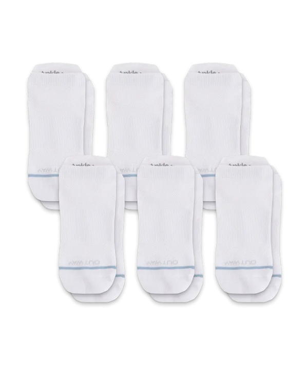 Flagship White Supima Cotton Ankle Socks 6-Pack