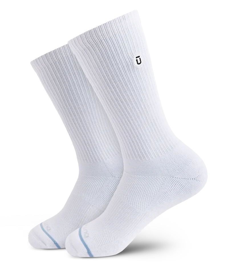 Flagship White Supima Cotton Crew Socks