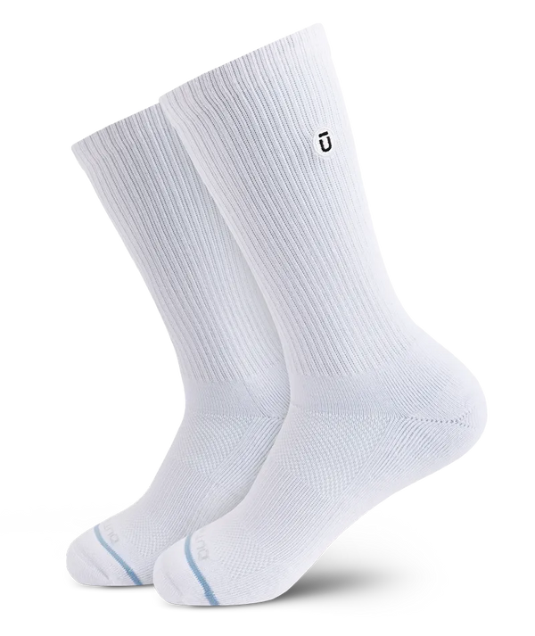 Flagship White Supima Cotton Crew Socks