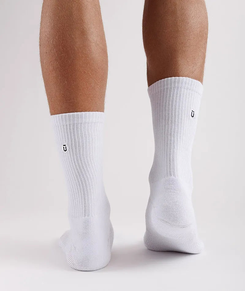 Flagship White Supima Cotton Crew Socks 3-Pack