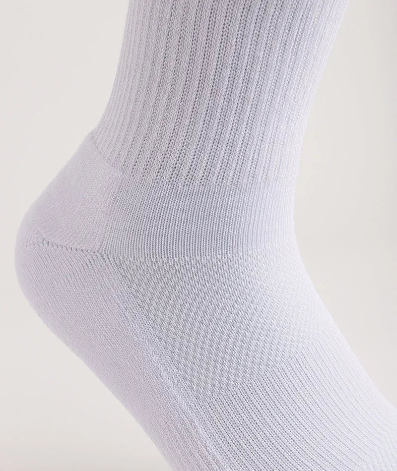 Flagship White Supima Cotton Crew Socks 3-Pack