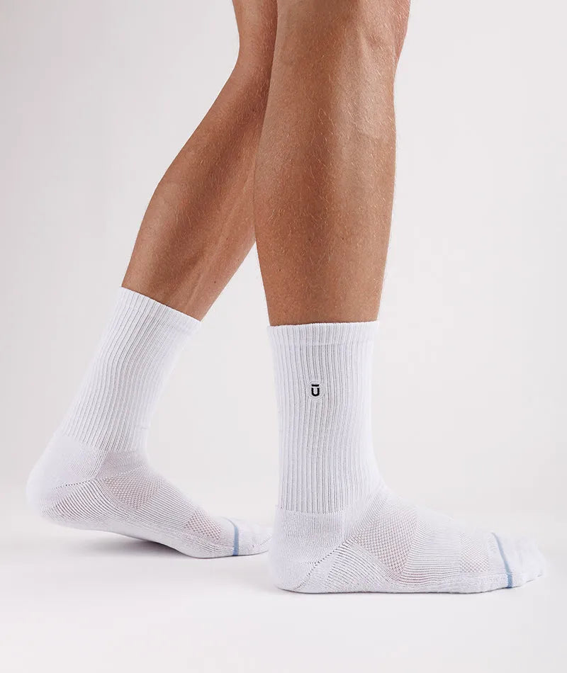 Flagship White Supima Cotton Crew Socks