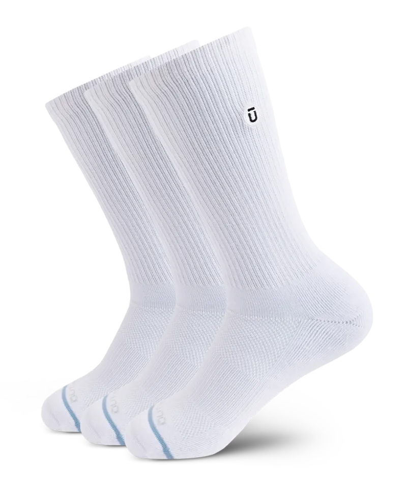 Flagship White Supima Cotton Crew Socks 3-Pack