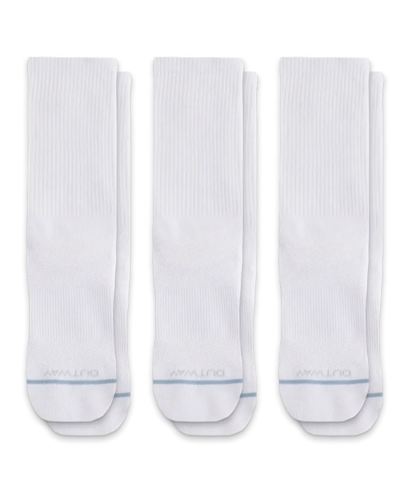 Flagship White Supima Cotton Crew Socks 3-Pack