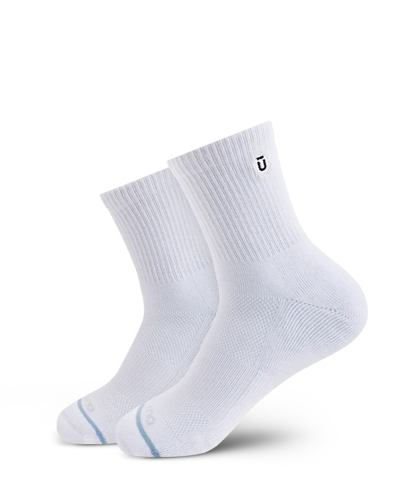 Flagship White Supima Cotton Quarter Socks